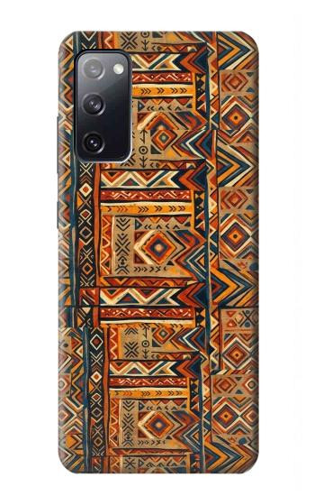 S4079 トライバル幾何学柄 Tribal Geometric Ethnic Pattern Samsung Galaxy S20 FE バックケース、フリップケース・カバー
