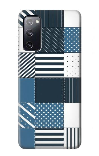 S4082 モダンパッチワーク柄 Modern Geometric Patchwork Pattern Samsung Galaxy S20 FE バックケース、フリップケース・カバー