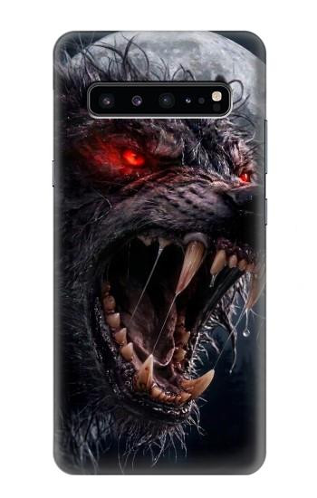 S4094 月夜のオオカミ Wolf Moonlight Fantasy Art Samsung Galaxy S10 5G バックケース、フリップケース・カバー