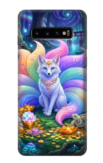 S4088 幻想キツネ精霊 Fantasy Fox Spirit Magical Artwork Samsung Galaxy S10 バックケース、フリップケース・カバー
