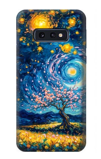 S4081 幻想銀河夜空アート Dreamy Spiral Galaxy Night Sky Art Samsung Galaxy S10e バックケース、フリップケース・カバー