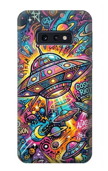 S4085 宇宙船サイケアート Cosmic Spaceship Psychedelic Art Samsung Galaxy S10e バックケース、フリップケース・カバー