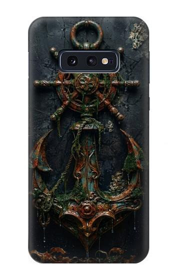 S4106 アンカーと舵輪アート Vintage Maritime Anchor Helm Art Samsung Galaxy S10e バックケース、フリップケース・カバー