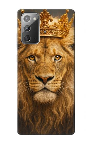 S4093 王冠ライオンアート Royal Lion Portrait Artwork Samsung Galaxy Note 20 バックケース、フリップケース・カバー