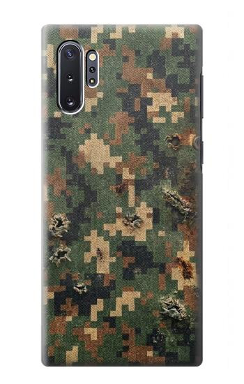S4091 デジタル迷彩柄 Green Digital Camouflage Pattern Samsung Galaxy Note 10 Plus バックケース、フリップケース・カバー