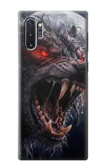 S4094 月夜のオオカミ Wolf Moonlight Fantasy Art Samsung Galaxy Note 10 Plus バックケース、フリップケース・カバー