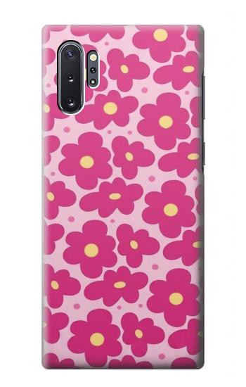 S4097 ピンク花柄 Pink Floral Seamless Pattern Design Samsung Galaxy Note 10 Plus バックケース、フリップケース・カバー