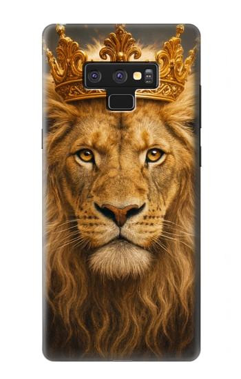 S4093 王冠ライオンアート Royal Lion Portrait Artwork Note 9 Samsung Galaxy Note9 バックケース、フリップケース・カバー