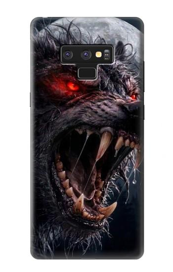 S4094 月夜のオオカミ Wolf Moonlight Fantasy Art Note 9 Samsung Galaxy Note9 バックケース、フリップケース・カバー