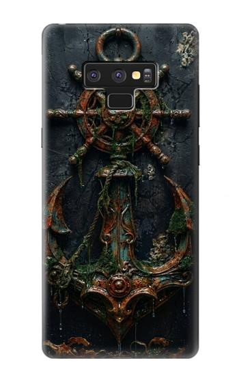 S4106 アンカーと舵輪アート Vintage Maritime Anchor Helm Art Note 9 Samsung Galaxy Note9 バックケース、フリップケース・カバー