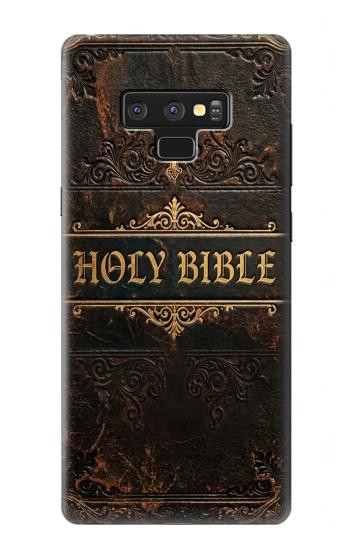 S4109 アンティーク聖書風表紙 Vintage Antique Bible Book Cover Art Note 9 Samsung Galaxy Note9 バックケース、フリップケース・カバー