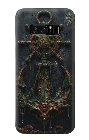 S4106 アンカーと舵輪アート Vintage Maritime Anchor Helm Art Note 8 Samsung Galaxy Note8 バックケース、フリップケース・カバー