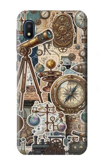 S4100 レトロ科学コラージュ Vintage Scientific Discovery Collage Samsung Galaxy A10e バックケース、フリップケース・カバー