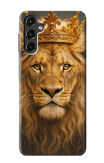 S4093 王冠ライオンアート Royal Lion Portrait Artwork Samsung Galaxy A14 5G バックケース、フリップケース・カバー