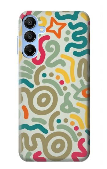 S4078 カラフル落書き柄 Abstract Colorful Doodle Pattern Samsung Galaxy A15 5G バックケース、フリップケース・カバー