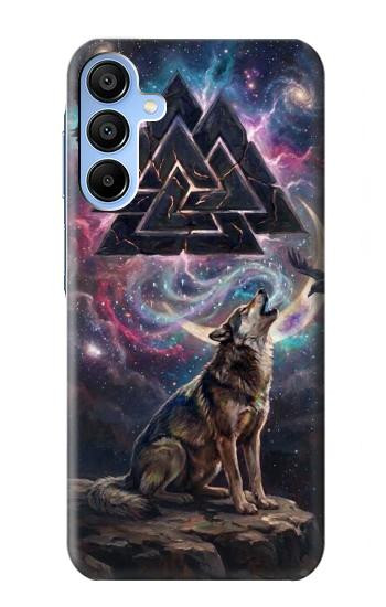 S4110 オオカミと古代紋章 Mystic Wolf Ancient Symbol Artwork Samsung Galaxy A15 5G バックケース、フリップケース・カバー