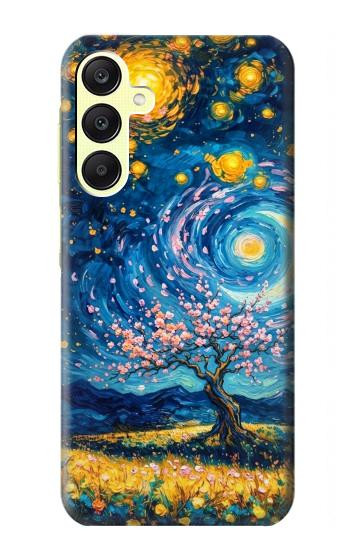 S4081 幻想銀河夜空アート Dreamy Spiral Galaxy Night Sky Art Samsung Galaxy A25 5G バックケース、フリップケース・カバー