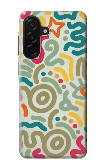 S4078 カラフル落書き柄 Abstract Colorful Doodle Pattern Samsung Galaxy A26 バックケース、フリップケース・カバー