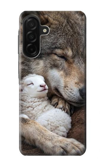 S4089 オオカミと子羊 Gentle Wolf And Lamb Friendship Art Samsung Galaxy A26 バックケース、フリップケース・カバー