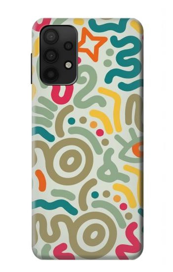 S4078 カラフル落書き柄 Abstract Colorful Doodle Pattern Samsung Galaxy A32 5G バックケース、フリップケース・カバー