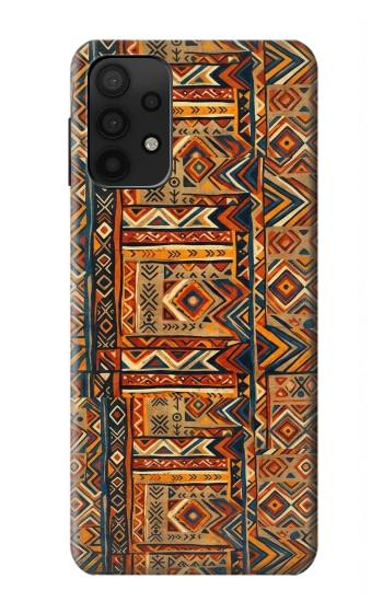 S4079 トライバル幾何学柄 Tribal Geometric Ethnic Pattern Samsung Galaxy A32 5G バックケース、フリップケース・カバー