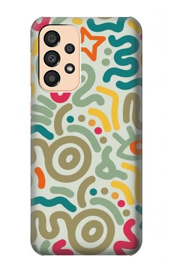 S4078 カラフル落書き柄 Abstract Colorful Doodle Pattern Samsung Galaxy A33 5G バックケース、フリップケース・カバー