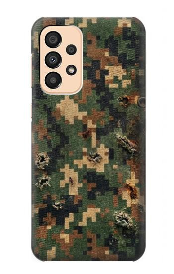 S4091 デジタル迷彩柄 Green Digital Camouflage Pattern Samsung Galaxy A33 5G バックケース、フリップケース・カバー