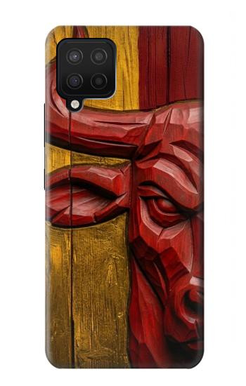 S4098 スペイン闘牛アート Span Bull Carved Artwork Samsung Galaxy A42 5G バックケース、フリップケース・カバー