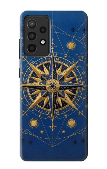 S4086 マリンコンパス柄 Nautical Compass Maritime Design Samsung Galaxy A52, Galaxy A52 5G バックケース、フリップケース・カバー