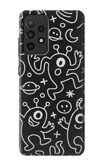 S4101 モンスター柄 Cute Cartoon Monster Pattern Samsung Galaxy A52, Galaxy A52 5G バックケース、フリップケース・カバー