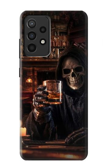 S4102 スカルバーアート Vintage Skull Tavern Artwork Samsung Galaxy A52, Galaxy A52 5G バックケース、フリップケース・カバー