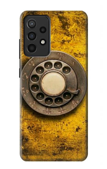 S4107 レトロ電話ダイヤル Retro Rotary Phone Dial Vintage Samsung Galaxy A52, Galaxy A52 5G バックケース、フリップケース・カバー