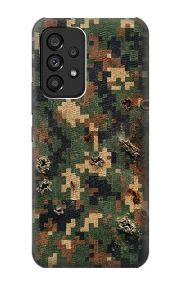 S4091 デジタル迷彩柄 Green Digital Camouflage Pattern Samsung Galaxy A53 5G バックケース、フリップケース・カバー
