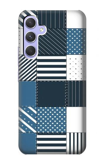 S4082 モダンパッチワーク柄 Modern Geometric Patchwork Pattern Samsung Galaxy A54 5G バックケース、フリップケース・カバー