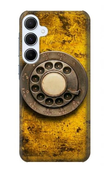 S4107 レトロ電話ダイヤル Retro Rotary Phone Dial Vintage Samsung Galaxy A55 5G バックケース、フリップケース・カバー