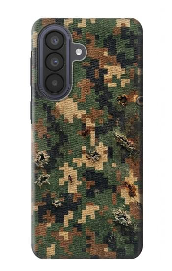 S4091 デジタル迷彩柄 Green Digital Camouflage Pattern Samsung Galaxy A57 バックケース、フリップケース・カバー