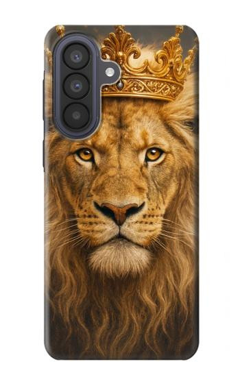 S4093 王冠ライオンアート Royal Lion Portrait Artwork Samsung Galaxy A57 バックケース、フリップケース・カバー