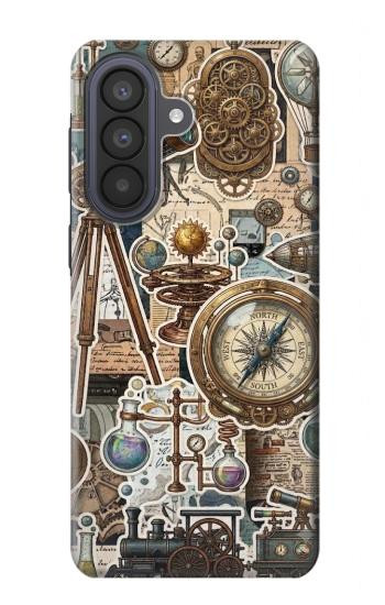 S4100 レトロ科学コラージュ Vintage Scientific Discovery Collage Samsung Galaxy A57 バックケース、フリップケース・カバー