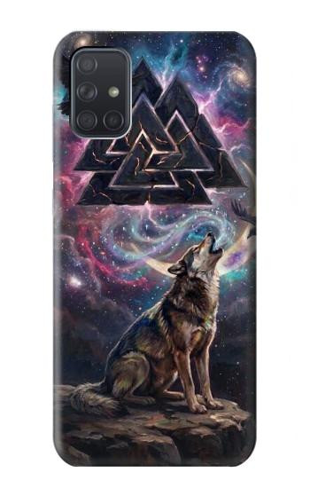 S4110 オオカミと古代紋章 Mystic Wolf Ancient Symbol Artwork Samsung Galaxy A71 5G バックケース、フリップケース・カバー