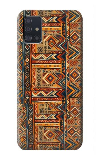 S4079 トライバル幾何学柄 Tribal Geometric Ethnic Pattern Samsung Galaxy A51 バックケース、フリップケース・カバー