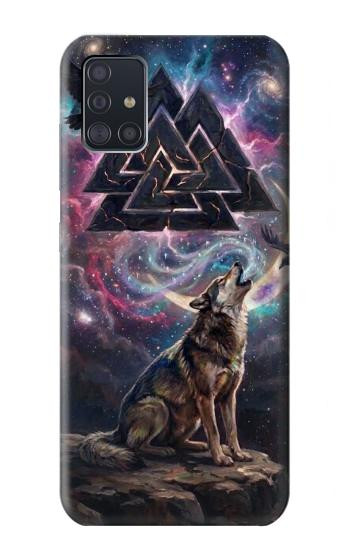 S4110 オオカミと古代紋章 Mystic Wolf Ancient Symbol Artwork Samsung Galaxy A51 バックケース、フリップケース・カバー