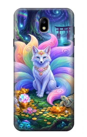 S4088 幻想キツネ精霊 Fantasy Fox Spirit Magical Artwork Samsung Galaxy J7 (2018), J7 Aero, J7 Top, J7 Aura, J7 Crown, J7 Refine, J7 Eon, J7 V 2nd Gen, J7 Star バックケース、フリップケース・カバー