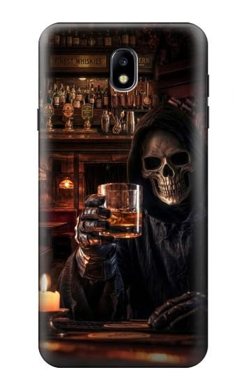 S4102 スカルバーアート Vintage Skull Tavern Artwork Samsung Galaxy J7 (2018), J7 Aero, J7 Top, J7 Aura, J7 Crown, J7 Refine, J7 Eon, J7 V 2nd Gen, J7 Star バックケース、フリップケース・カバー