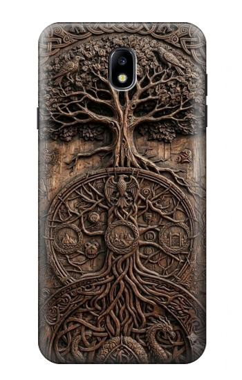 S4103 生命の樹アート Ancient Tree Of Life Symbol Art Samsung Galaxy J7 (2018), J7 Aero, J7 Top, J7 Aura, J7 Crown, J7 Refine, J7 Eon, J7 V 2nd Gen, J7 Star バックケース、フリップケース・カバー