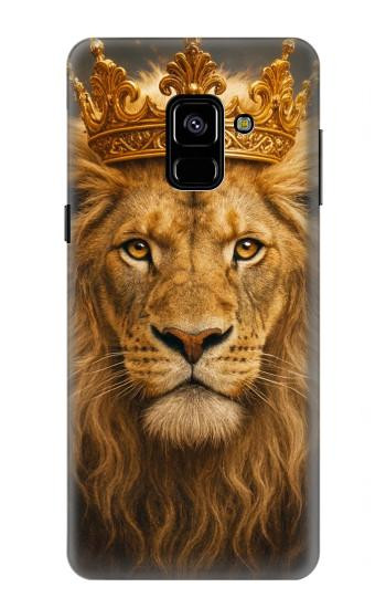 S4093 王冠ライオンアート Royal Lion Portrait Artwork Samsung Galaxy A8 (2018) バックケース、フリップケース・カバー