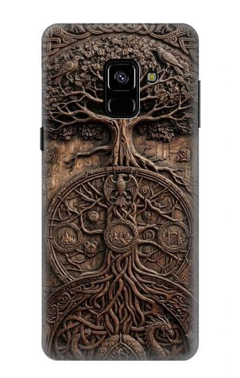 S4103 生命の樹アート Ancient Tree Of Life Symbol Art Samsung Galaxy A8 (2018) バックケース、フリップケース・カバー