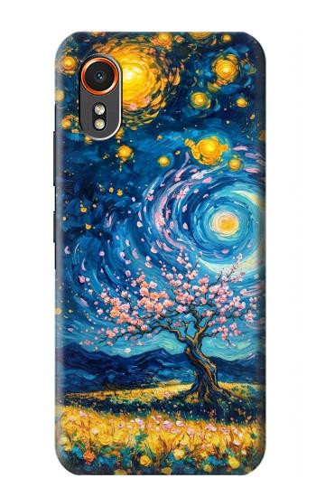S4081 幻想銀河夜空アート Dreamy Spiral Galaxy Night Sky Art Samsung Galaxy XCover7 バックケース、フリップケース・カバー