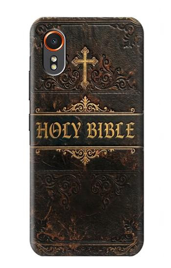 S4109 アンティーク聖書風表紙 Vintage Antique Bible Book Cover Art Samsung Galaxy XCover7 バックケース、フリップケース・カバー