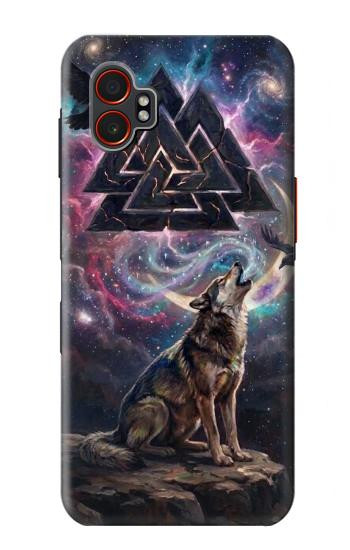 S4110 オオカミと古代紋章 Mystic Wolf Ancient Symbol Artwork Samsung Galaxy XCover7 Pro バックケース、フリップケース・カバー