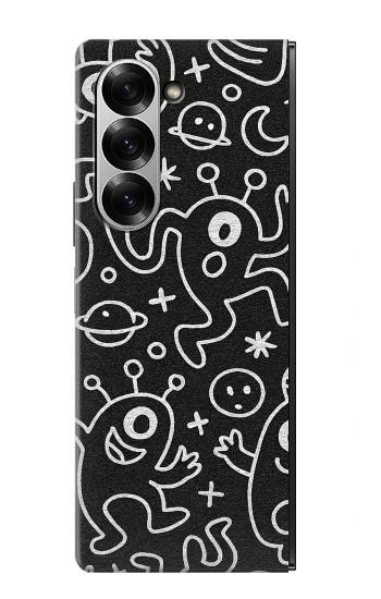 S4101 モンスター柄 Cute Cartoon Monster Pattern Samsung Galaxy Z Fold 7 バックケース、フリップケース・カバー
